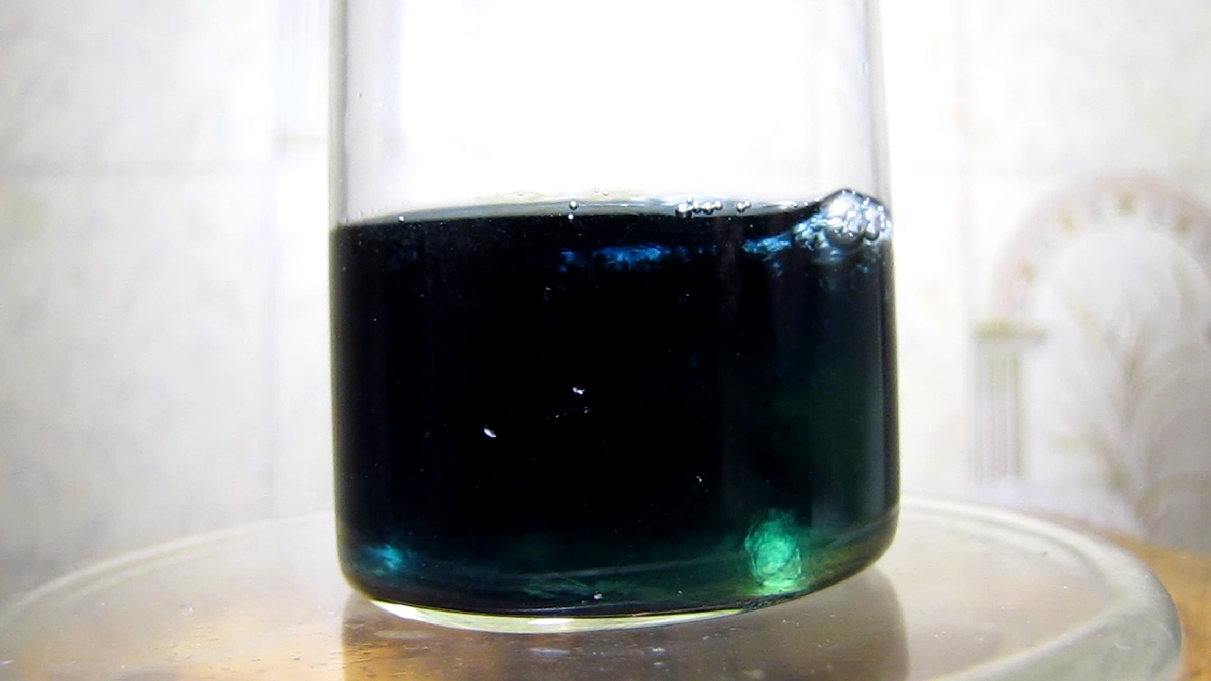 Молибденовая синь, соляная кислота и гидрокарбонат натрия. Molybdenum blue, hydrochloric acid and sodium bicarbonate