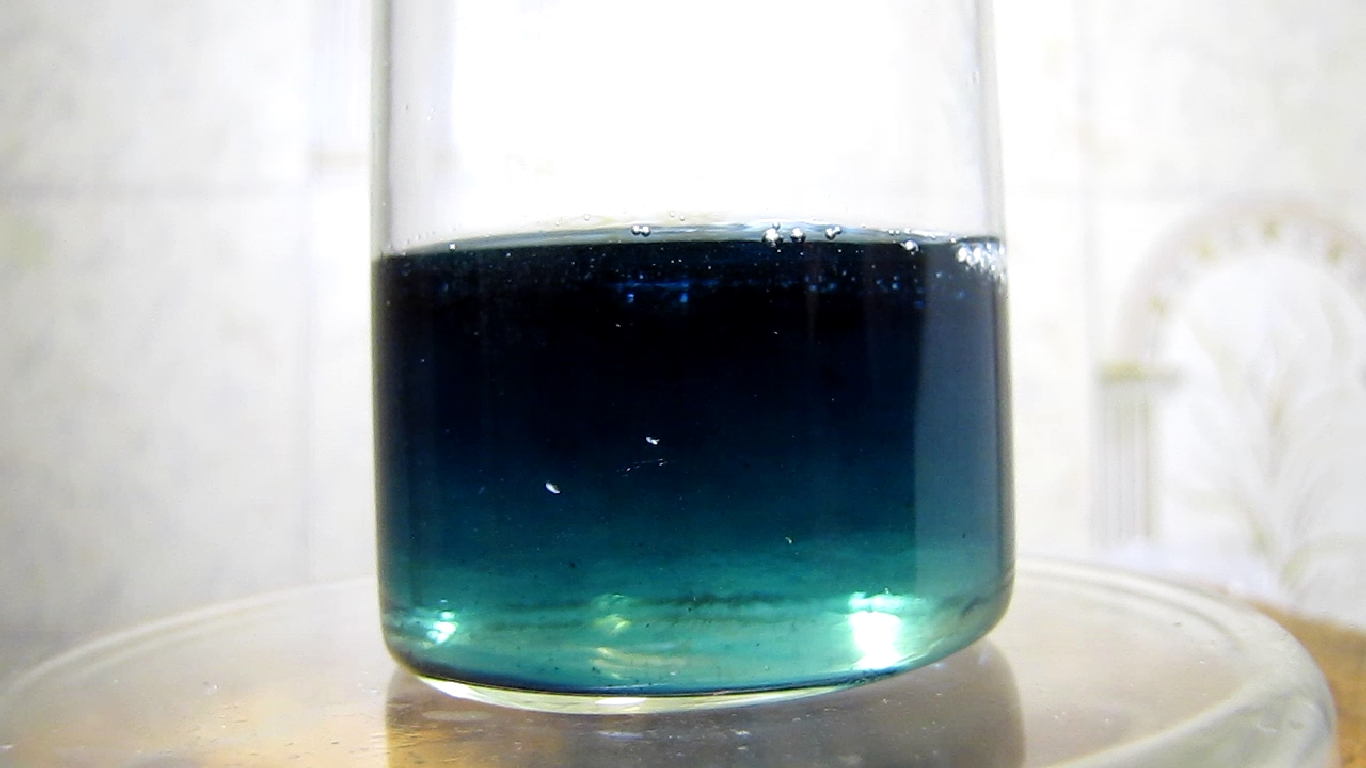 Молибденовая синь, соляная кислота и гидрокарбонат натрия. Molybdenum blue, hydrochloric acid and sodium bicarbonate