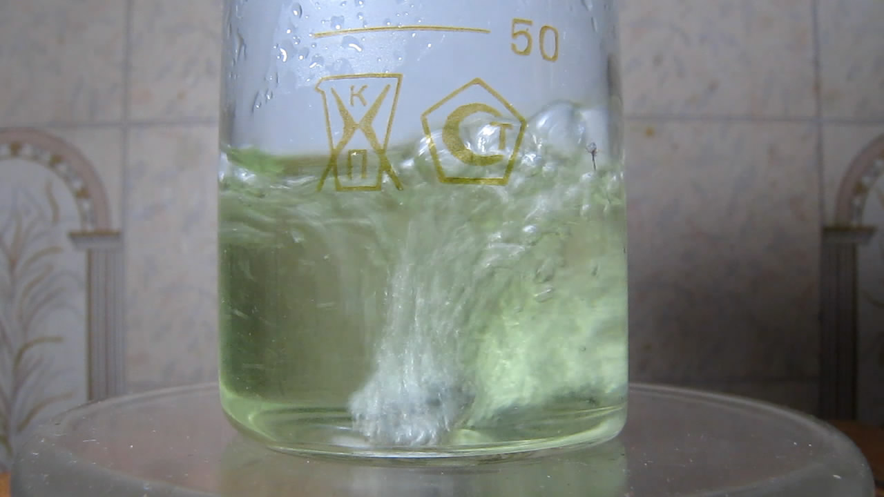 Молибдат, соляная кислота, цинк. Molybdate, hydrochloric acid, zinc