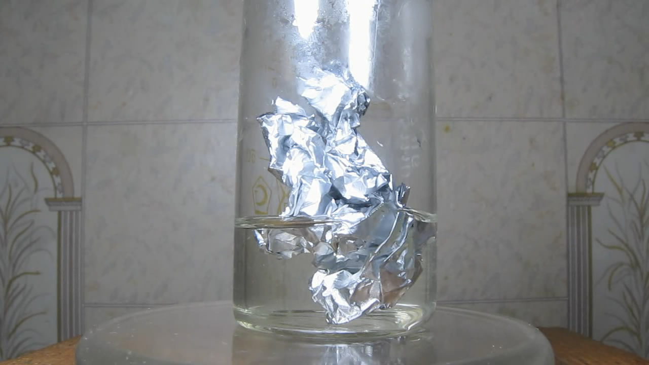     . Aluminium foil and hydrochloric acid