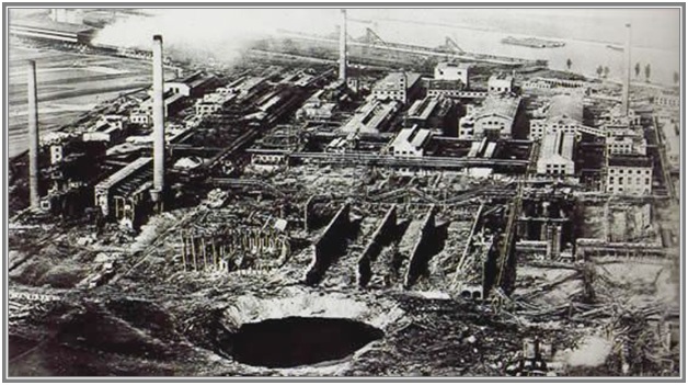 Панорама фабрики в г. Оппау после взрыва 21 сентября 1921 г.