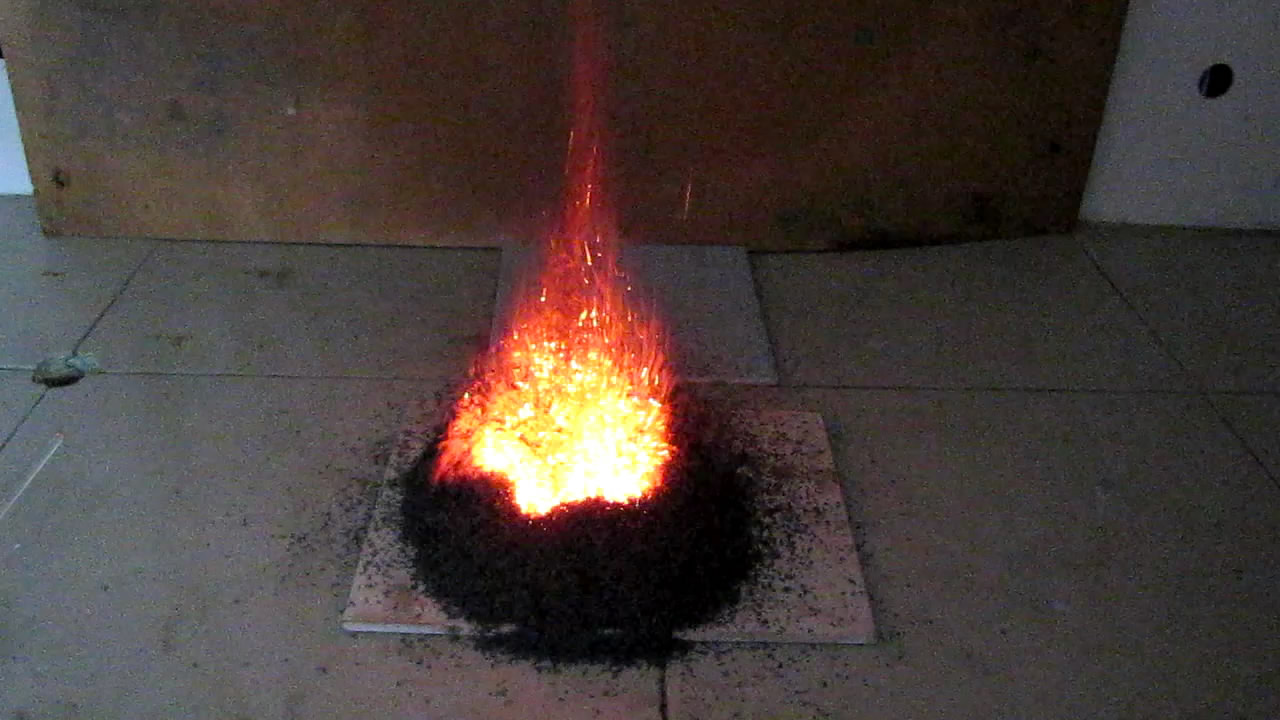Химический вулкан и каталитическое горение сахара