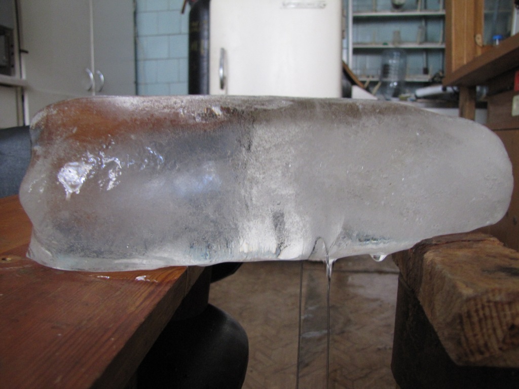 Разрезание льда (лед под давлением)