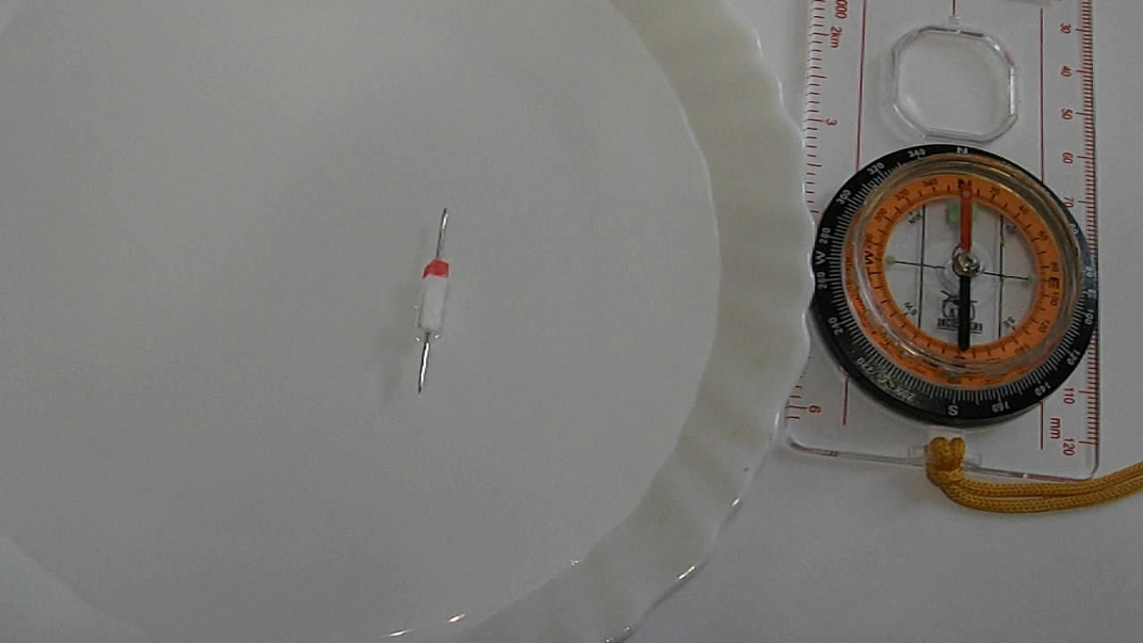 Магнитный компас из иглы. How to make magnetic compass from needle