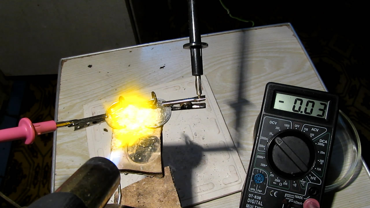        . Molten sodium chloride as electrolyte for galvanic cell