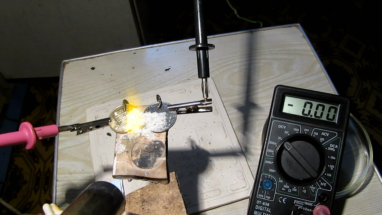        . Molten sodium chloride as electrolyte for galvanic cell