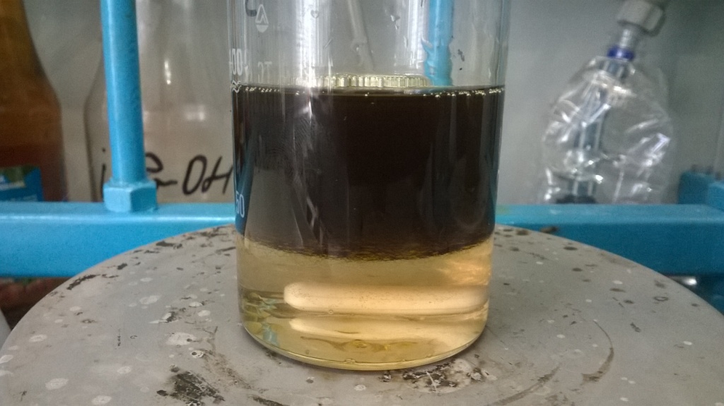 Подсолнечное масло и серная кислота. Sunflower oil and sulfuric acid
