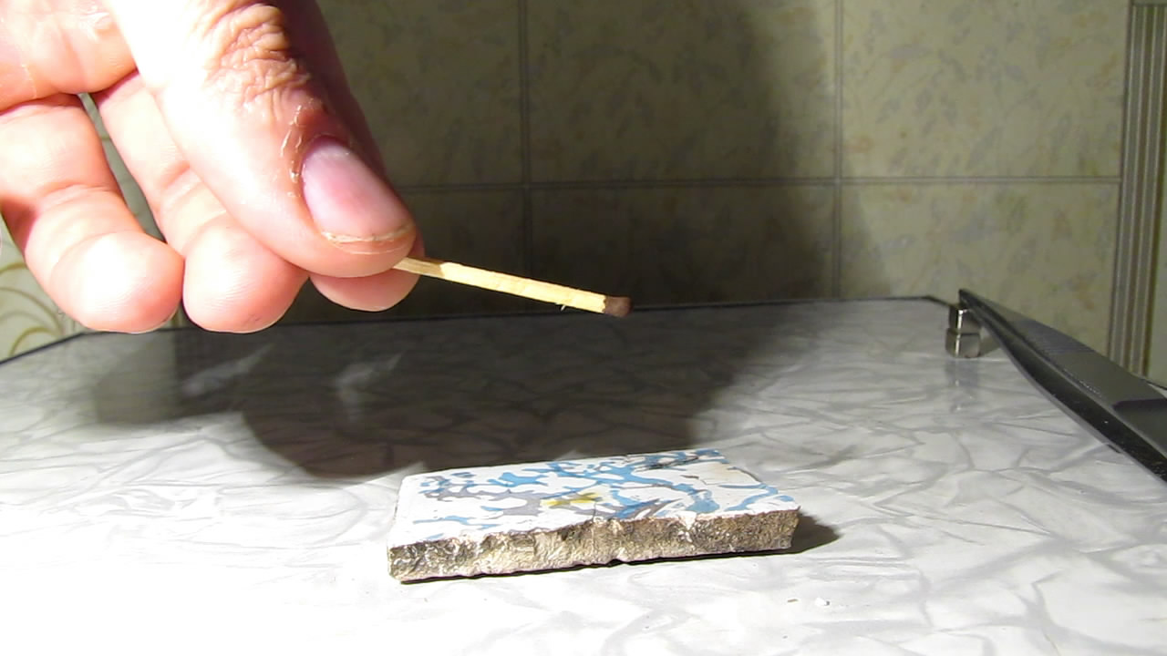    . Matches and neodymium magnet