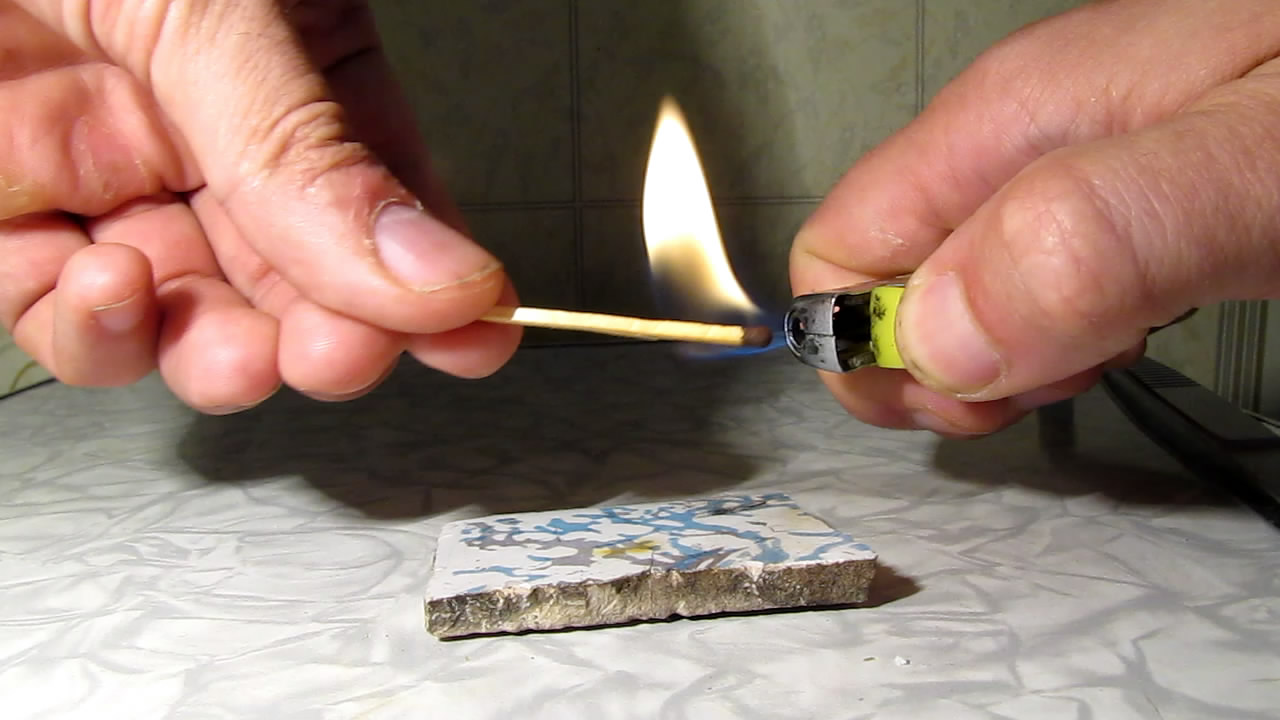    . Matches and neodymium magnet