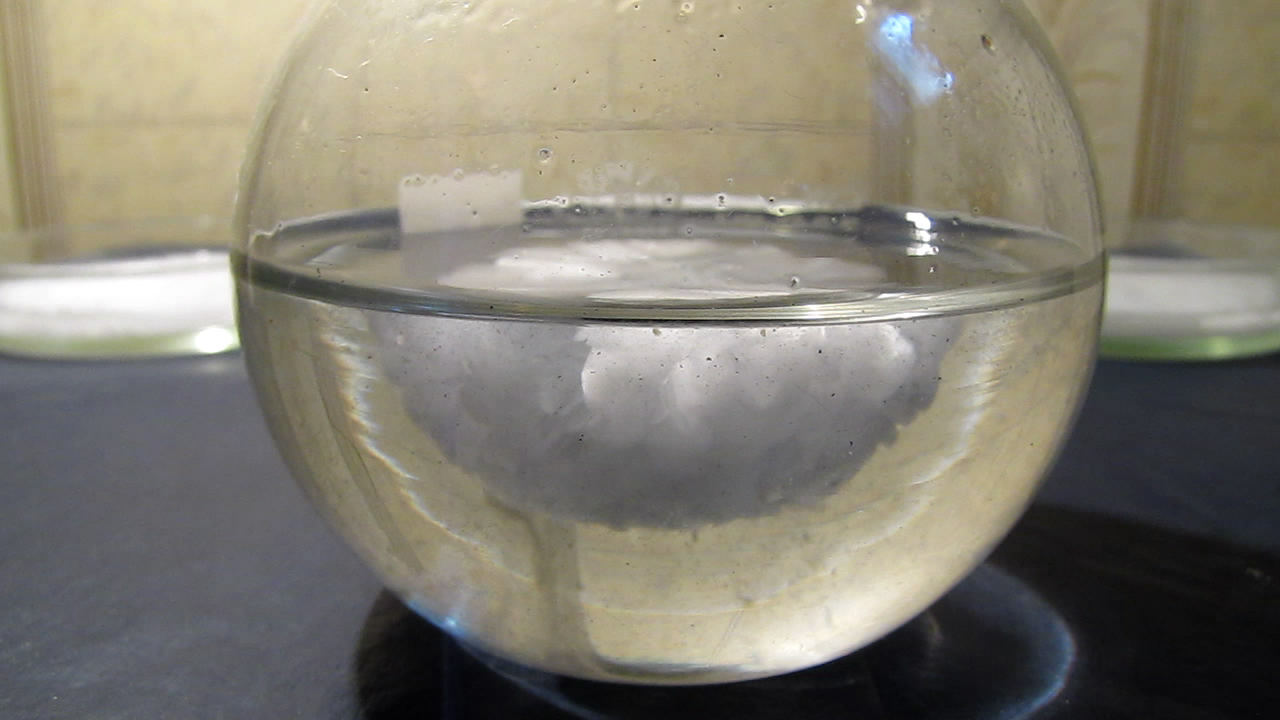        . Crystallization of supersaturated solution of sodium acetate in Petri dish