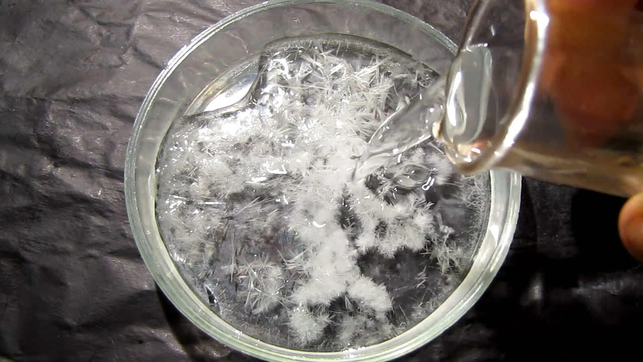    :  . Supersaturated solution of sodium acetate: unexpected crystallization