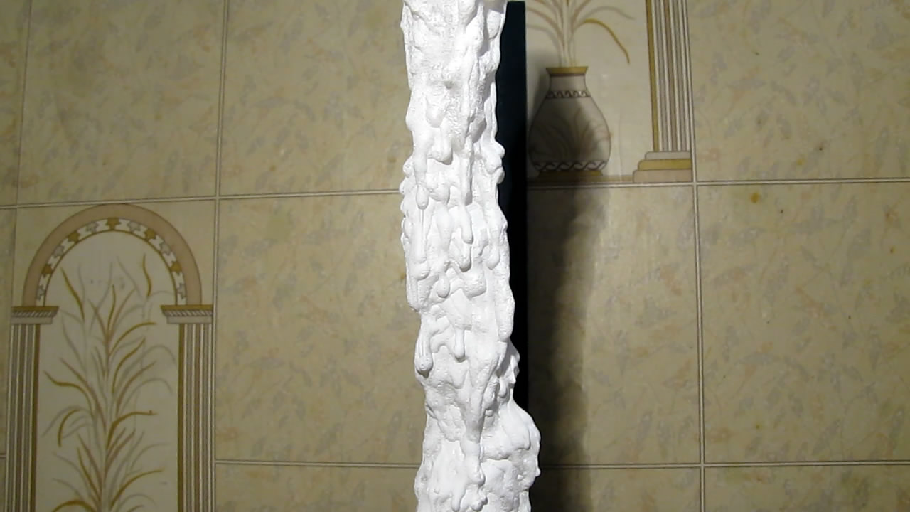   (    ). Stalagmite growing (using supersaturated solution of sodium acetate)