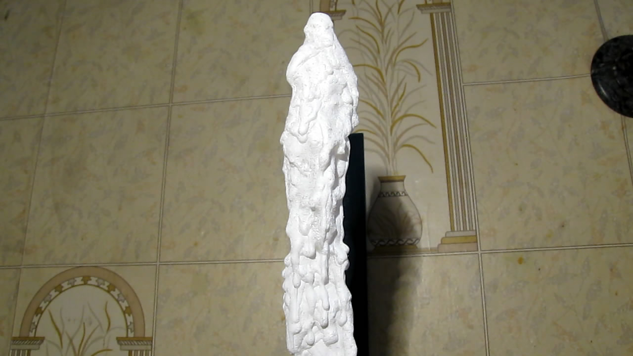   (    ). Stalagmite growing (using supersaturated solution of sodium acetate)