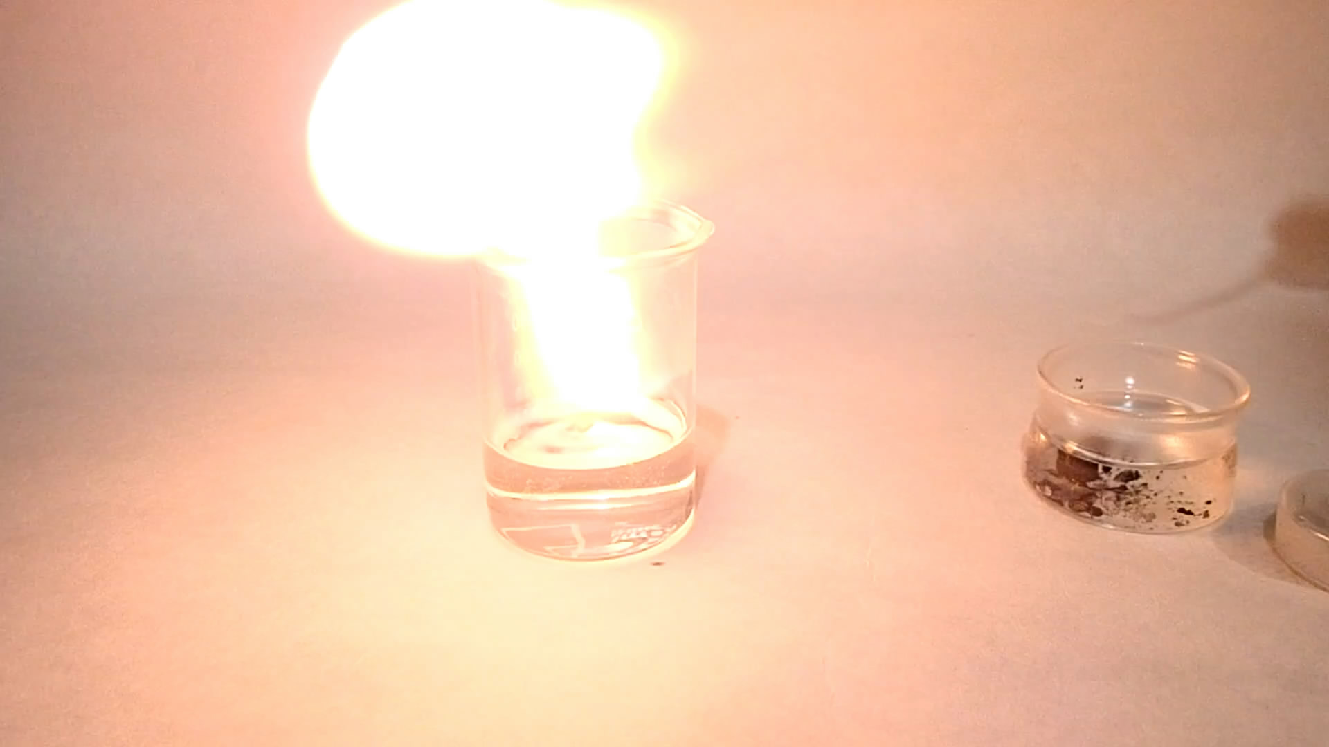 Metallic caesium. Caesium in air. Caesium and water. Caesium and ethanol.  .    ().   .   