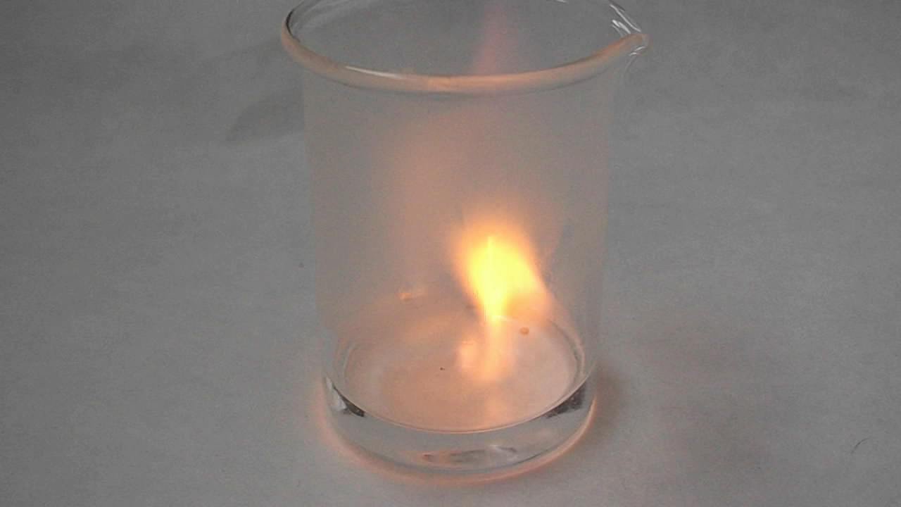 Metallic caesium. Caesium in air. Caesium and water. Caesium and ethanol.  .    ().   .   