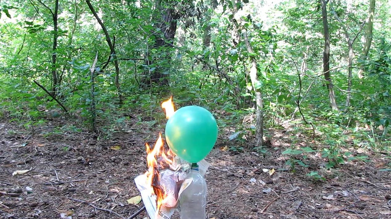 Взрыв шарика с ацетиленом