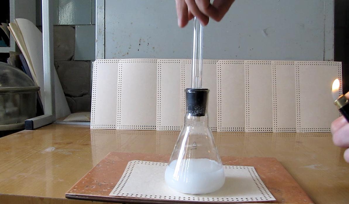    . Hydrogen Combustion and Explosion (in Test-tube and Graduated Cylinder)