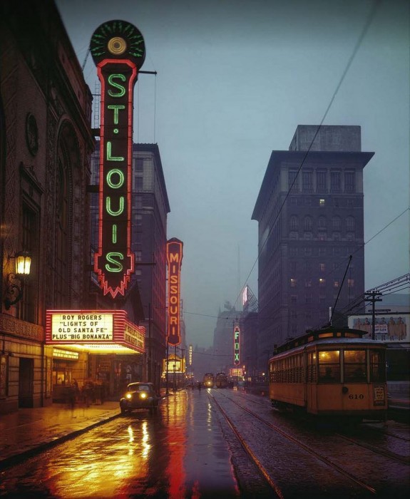 Grand Avenue Theater district, St. Louis, 1944.jpg