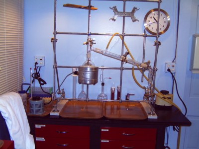 Main bench set up for ethanol lab.JPG