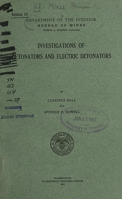 Investigations of detonators and electric detonators(913)Hall C.& Howell S.P.jpg